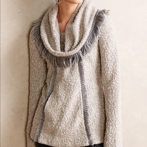 XS Anthropologie Tunic Fringe Sweater